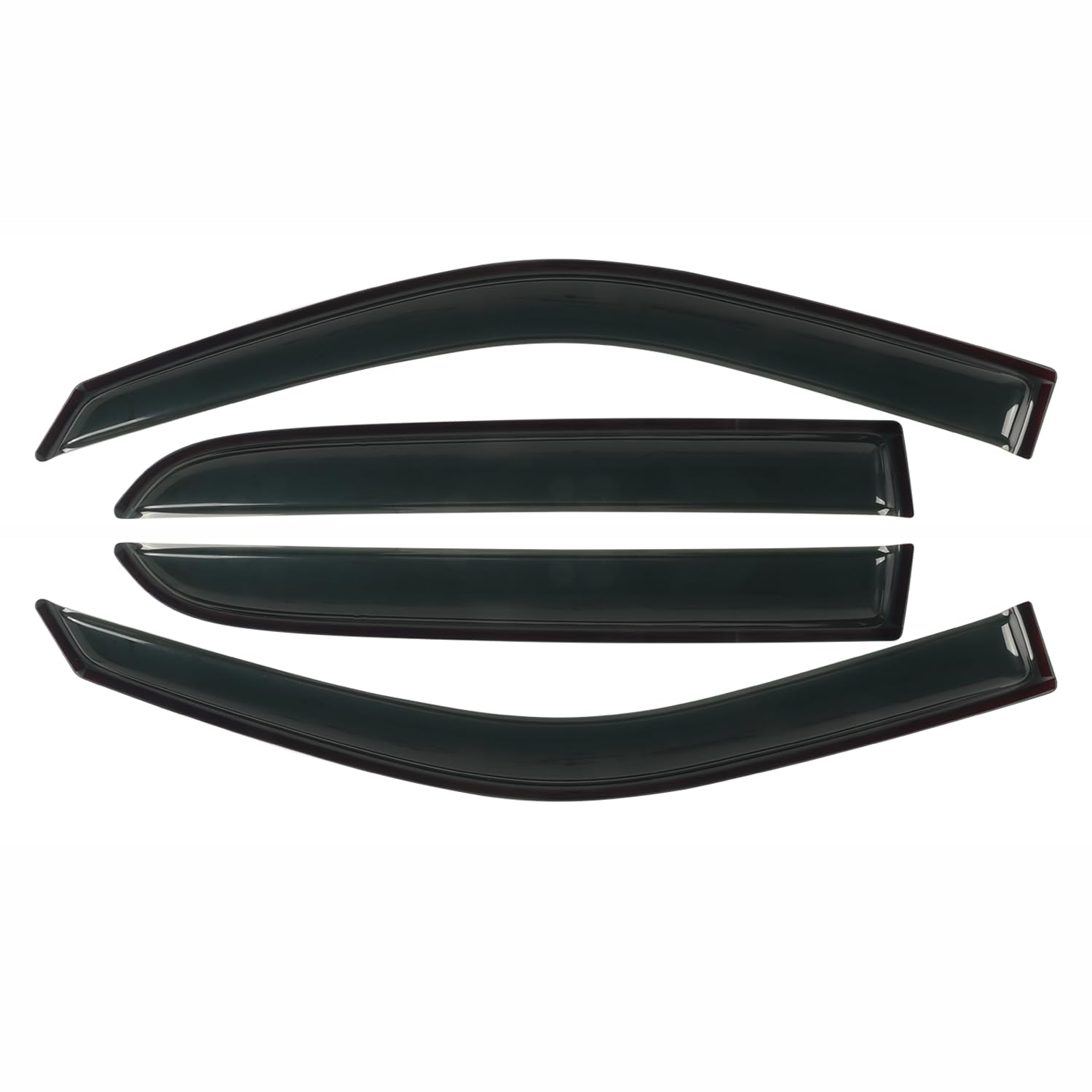 Window Visors Rain Guards Fit for 2009-2018 Dodge Ram 1500 Crew Cab, 2010-2024 Ram 2500/3500 Crew Cab & Mega Cab, 2019-2023 Ram 1500 Classic Crew Cab Only, Outside Mount Vent Deflectors