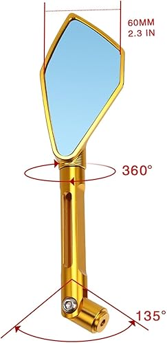 Miniatura 4 de Espejo retrovisor de motocicleta para Yamaha XTZ125 XTZ 125 2014-2018 2015 2016 2017 (color  B-negro XTZ125, tamaño normal)