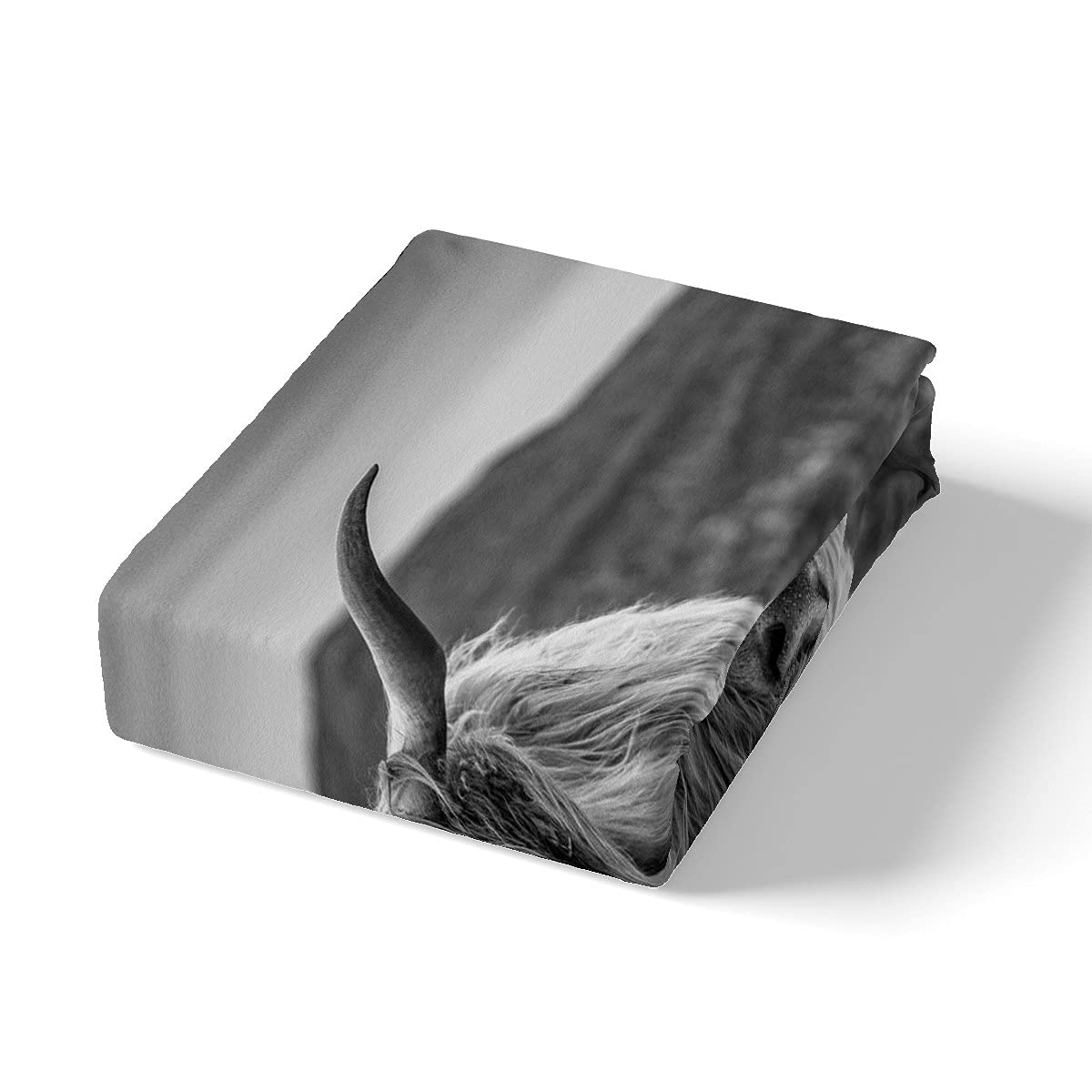 Homemissing Bettwäsche Schwarz-Weiß Stier Schädel - Coole Western-Bettwäsche Aus Baumwolle