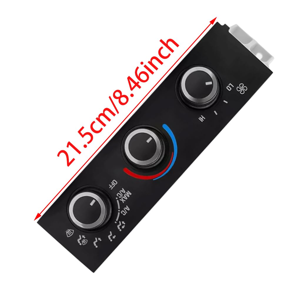 Riloer Módulo de control de clima, perilla de aire acondicionado, interruptor de panel de control de clima A/C, kit de reparación de botones de perilla de control de clima compatible con Chevrolet