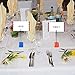 10pcs Table Number Holder Name Place Card Holder Memo Clip Holder Stand Note Holder Pictures Card Paper Menu Clip (Colorful)