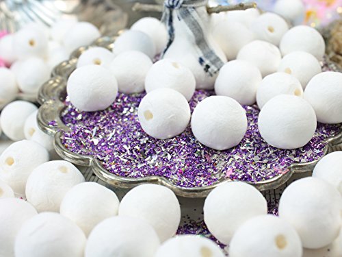 Meyer Imports White - Spun Cotton Balls - Set Of 10-6-100-0200 Decorated, Mounted, Painted And Glittered! #TOP4