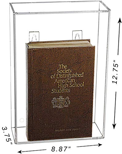 Better Display Cases Clear Acrylic Book Display Case 12.75" X 3.75" X 8.87" With Wall Mount (A020-Cb-Vwm) #TOP1
