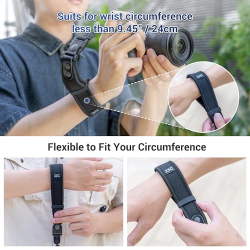 Image of JJC Camera Hand Strap Wrist Strap for Canon EOS R50 Nikon Z6 II Z7 II Z50 | Updated Soft Strap for Sony A6000 A6100 A6300 A6400 A6500 A6600 A6700 A7RVI A7RV A7RIV A7V A7IV & More DSLR Mirrorless Camera