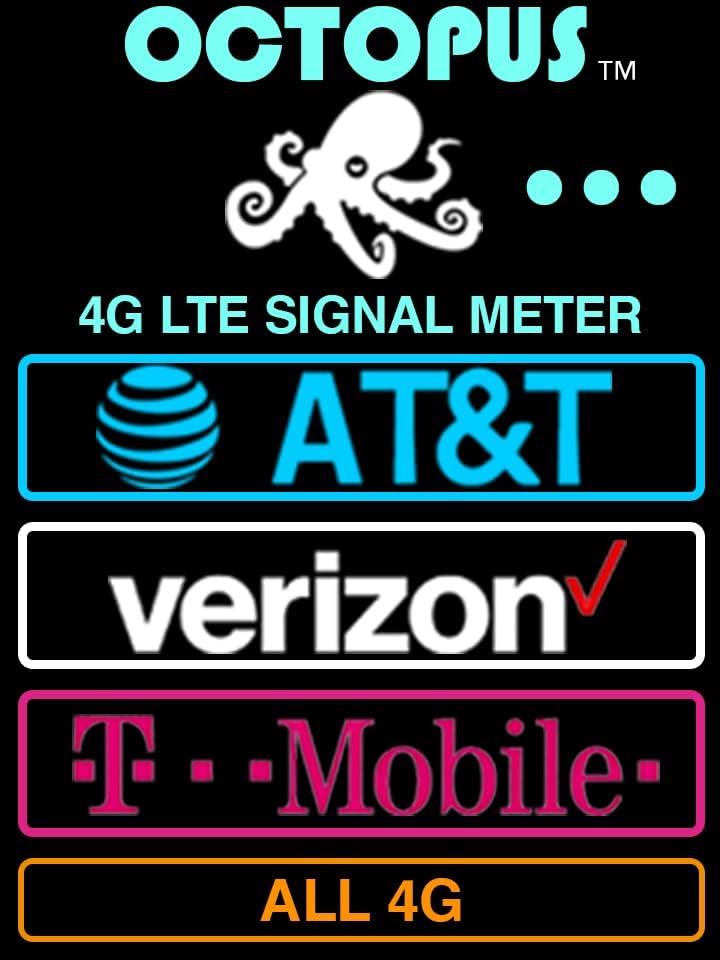 octopus 4g lte cellular signal meter installation tool for ev charging stations cell boosters and wireless iot devices