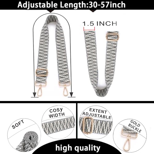 Image of Purse Straps Replacement Wide Crossbody Shoulder Strap for Bags Purse Extender Accessories Guitar Straps, Gold Buckle-14, inch, Modern