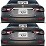 SlickMod Chrome Delete Blackout Vinyl Overlay for 2016-2022 Nissan Maxima Rear Trunk Trim (Gloss Black)