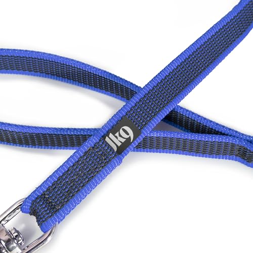 IDC Color & Gray gumierte Leine, 20 mm x 1 m mit Schlaufe, Blau-Grau
