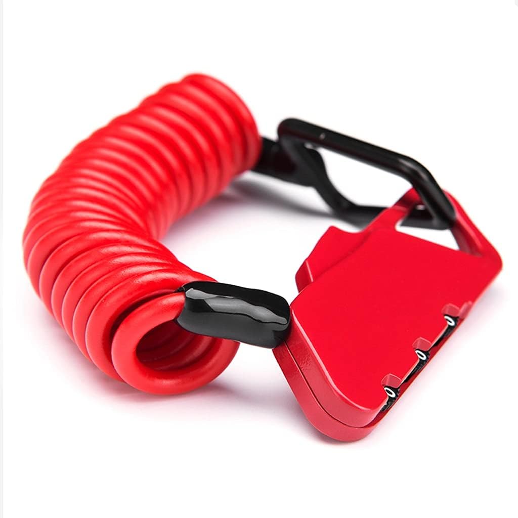 Bicycle Lock Cycling Portable Bike Lock Accessories Road Bicycle Small Cable Lock Equipment Bike Accessories (Color : Silver, Size : 120cm) (Black 120cm)