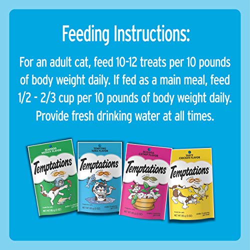 TEMPTATIONS Classic Crunchy and Soft Cat Treats Feline Favorites