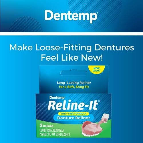 Dentemp Denture Reline Kit - Advanced Formula Reline It Denture Reliner (Pack Of 3) - Denture Kit To Refit And Tighten Dentures For Both Upper & Lower Denture #TOP2