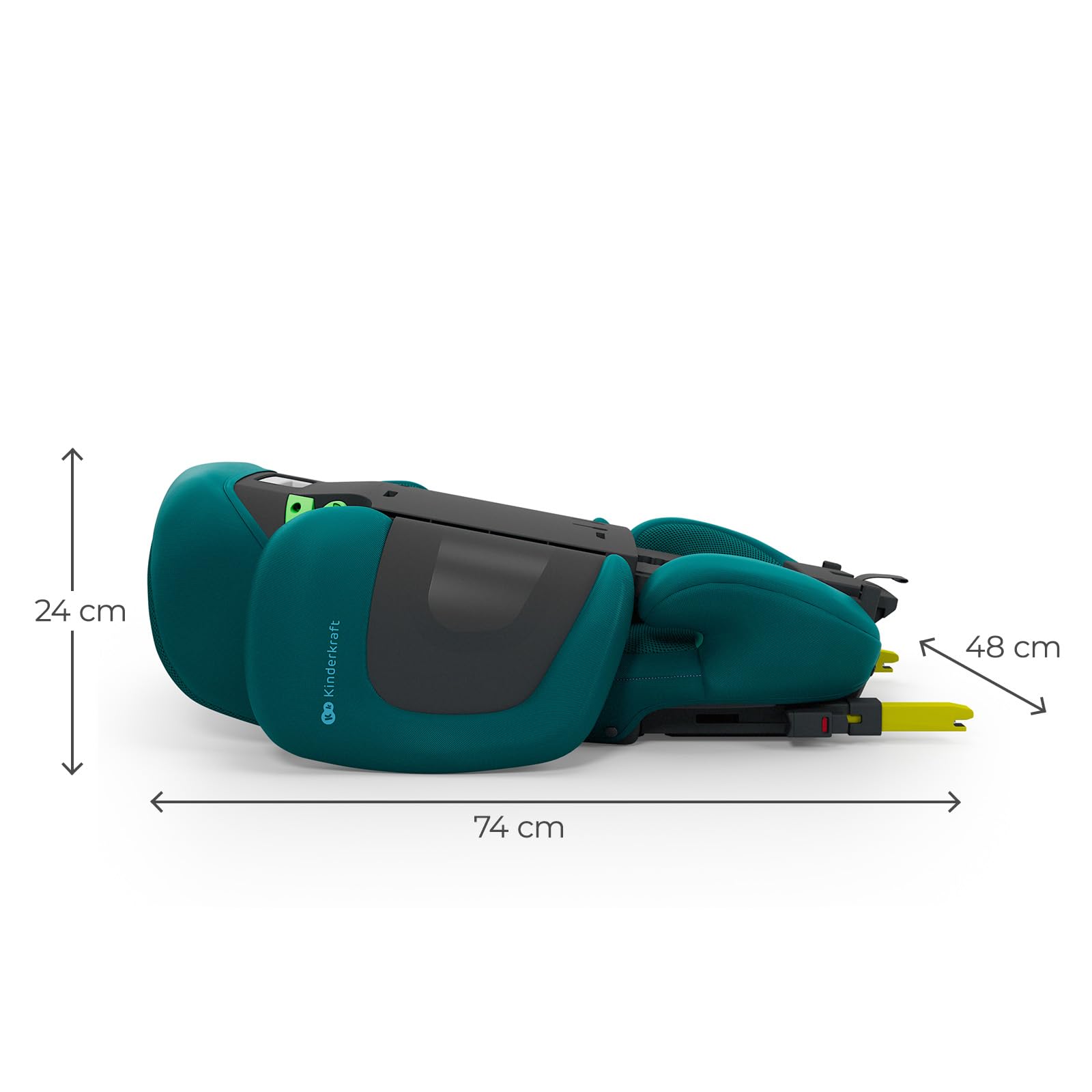 Kinderkraft XPAND 2 PRO i-Size - Asiento infantil (100 – 150 cm, con ISOFIX o cinturón de vehículo, altura y anchura ajustable (DUO EXPAND), H-GUARD+ reposacabezas, protección contra impactos