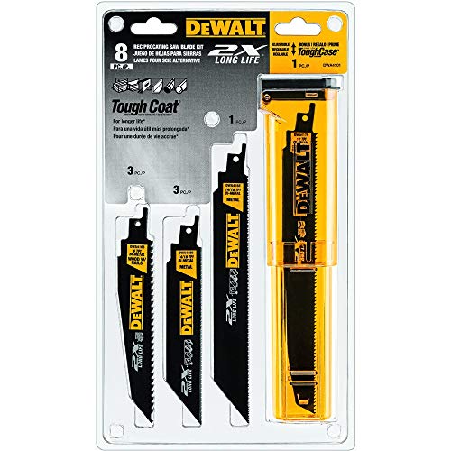 DEWALT Reciprocating Saw Blade Set for Wood & Metal Cutting, 8-Pack (DWA4101)