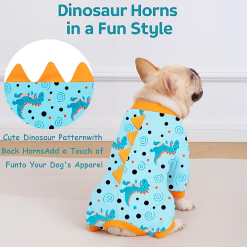 Pijama para perro PetWarm con estampado de dinosaurio, talla S miniatura 4