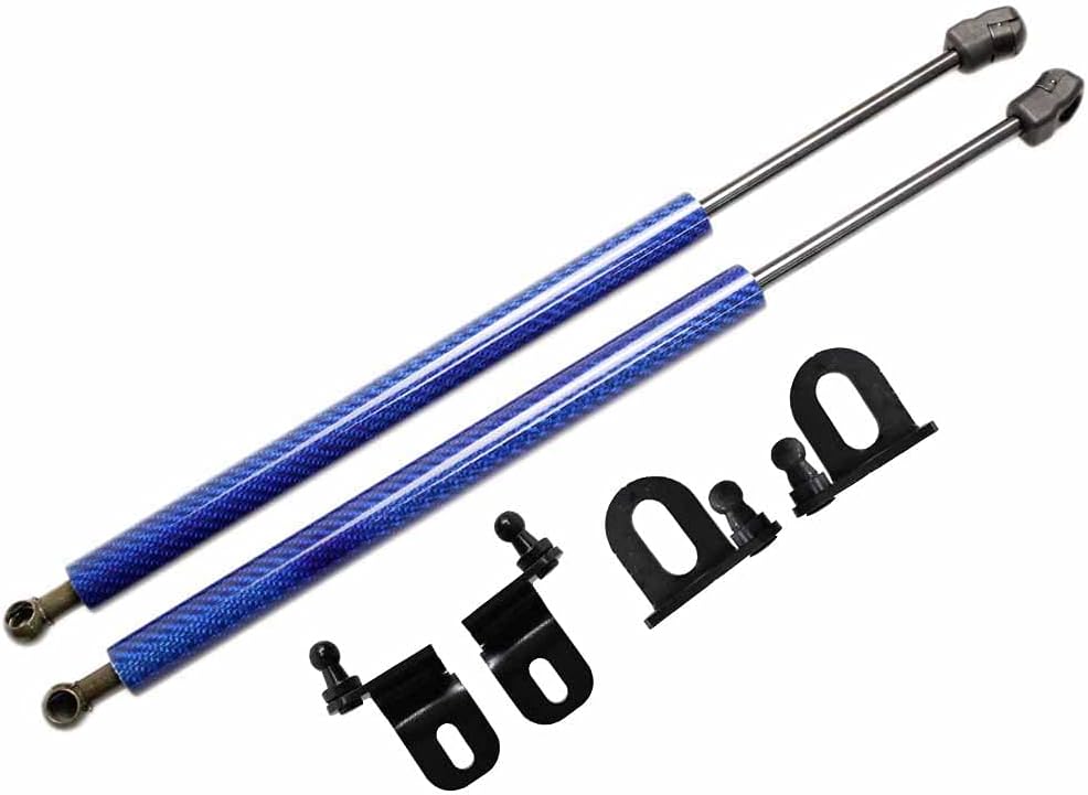 TSUBASA Lift Supports for Mitsubishi Evolution X EVO 10 CZ4A 2008-2015 Front Bonnet Hood Modify Carbon Fiber Gas Charged Shock Dampers Spring Struts Bar (2 PCS) (Blue Carbon Fiber)