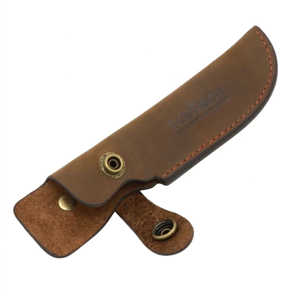 TOURBON Leather Fixed Blade Knife Sheath Fits Blades Up to 4-inch