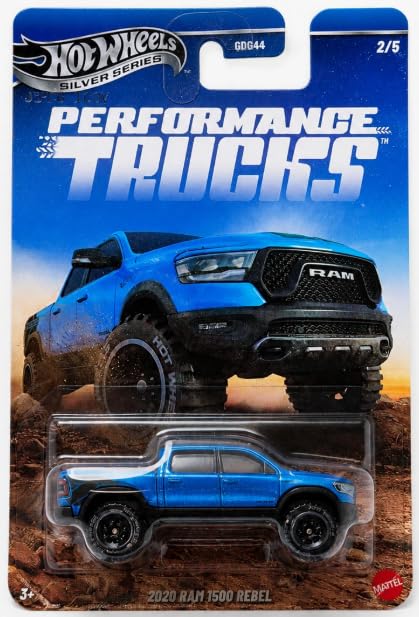 Hot Wheels Toy Car or Van, 1:64 Scale 2020 RAM 1500 Rebel Die-Cast Surf’s Up Vehicle with Enhanced Deco Execution & Authentic Details