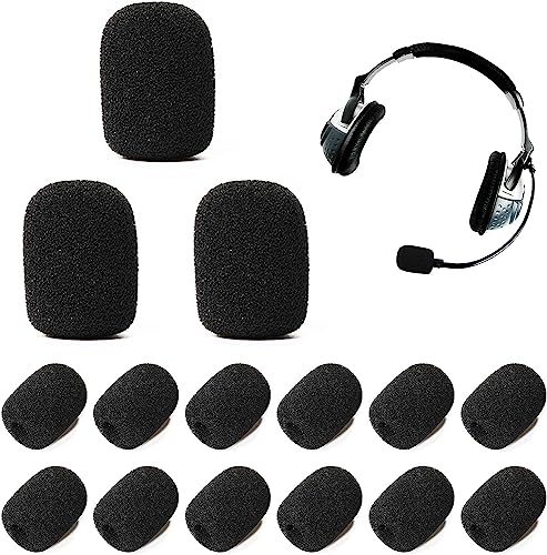 Image of CareFlection Mini Microphone Windscreens Mic Foam Covers for Lapel Lavalier Headset miike, Studio - High Density Protection : Noise pop Filter Black, Pack of 2 pcs (A Type) 5 Years Warranty (5)