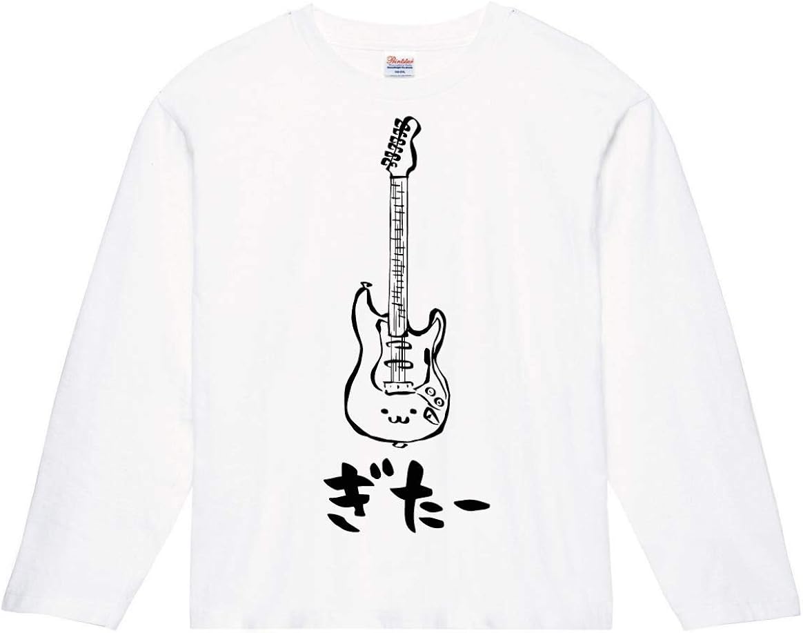 Amazon ぎたー エレキ ギター ギタリスト バンド 楽器 筆絵 イラスト おもしろ Tシャツ 長袖 Tシャツ カットソー 通販 Amazon ぎたー エレキ ギター ギタリスト バンド 楽器 筆絵 イラスト おもしろ Tシャツ 長袖 Tシャツ カットソー 通販