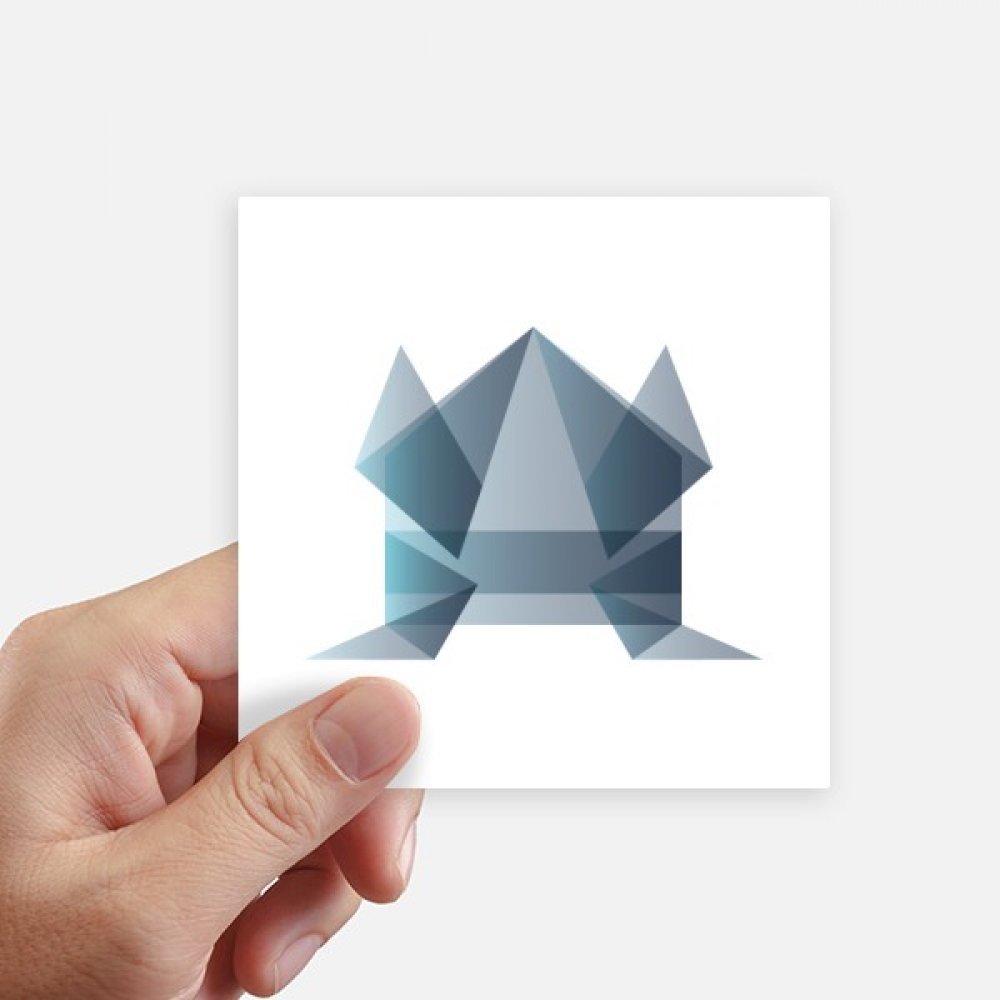 Autocollant carré grenouille origami de 10 cm pour la décoration créative de mur et de valise