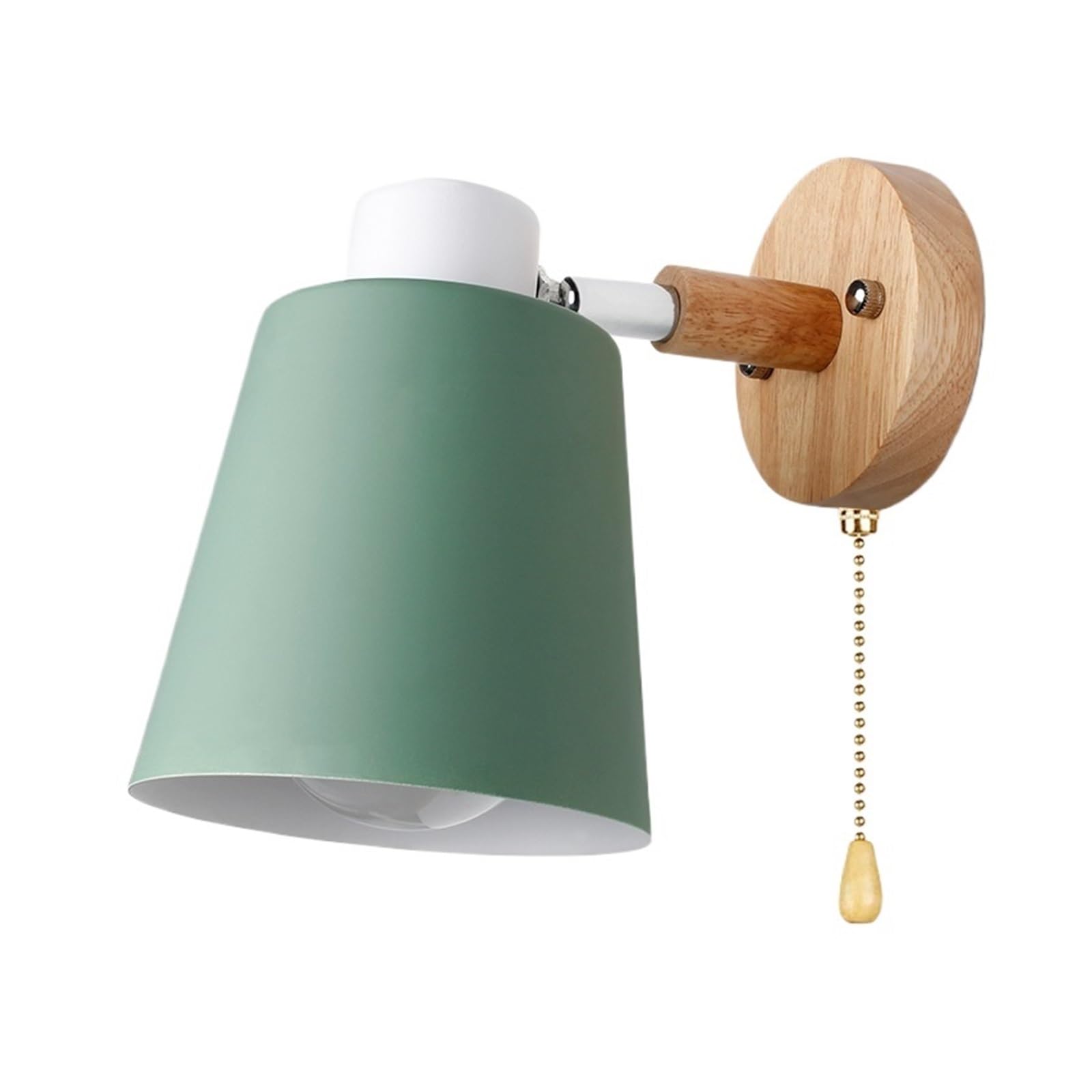 CUDTAPI Wall Lamps With Switch Bedside Wall Light, Modern Wall Sconce Nordic For Bedroom Macaroon 6 Color Steering Head E27 85-285V(Groen)