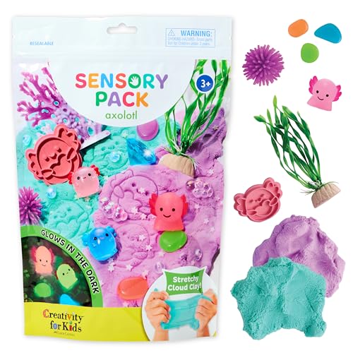 Creativity for Kids Sensory Pack: Axolotl - Sensory Toys for Toddlers Easter Basket Stuffers Toddler Activities & Travel Toys Sensory Bin Fillers and Axolotl Gifts (Ages 3+)