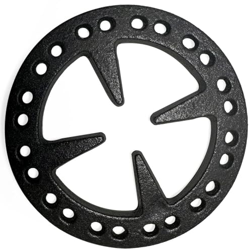 METER STAR Reductor de anillo de gas de hierro fundido de 5 pulgadas, soporte plano de diseño mejorado para cafetera turca, cafetera espresso y olla Moka en cocinas de gas