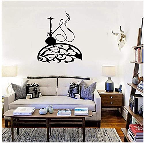 Shisha Vinyl Wandtattoo Muster Rauchen Unkraut Wandaufkleber Moderne Wohnkultur Wohnzimmer Art Decor 42X48Cm – Bild 3