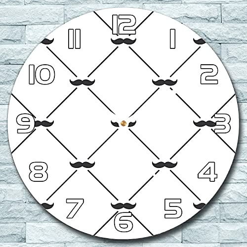 Horloge murale en verre 30 cm lisible avec aiguilles blanches - 3
