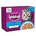 Price comparison product image WHISKAS Adult Wet Cat Food in Jelly 12x85g Fish Favourites (Pack of 4)