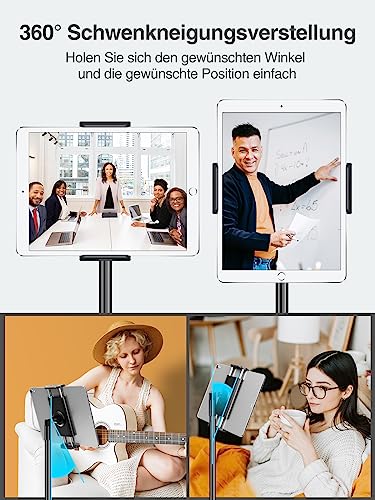 elitehood Integrated iPad Stand Floor, 360 Degree Rotating iPad Tripod Stand - Image 4