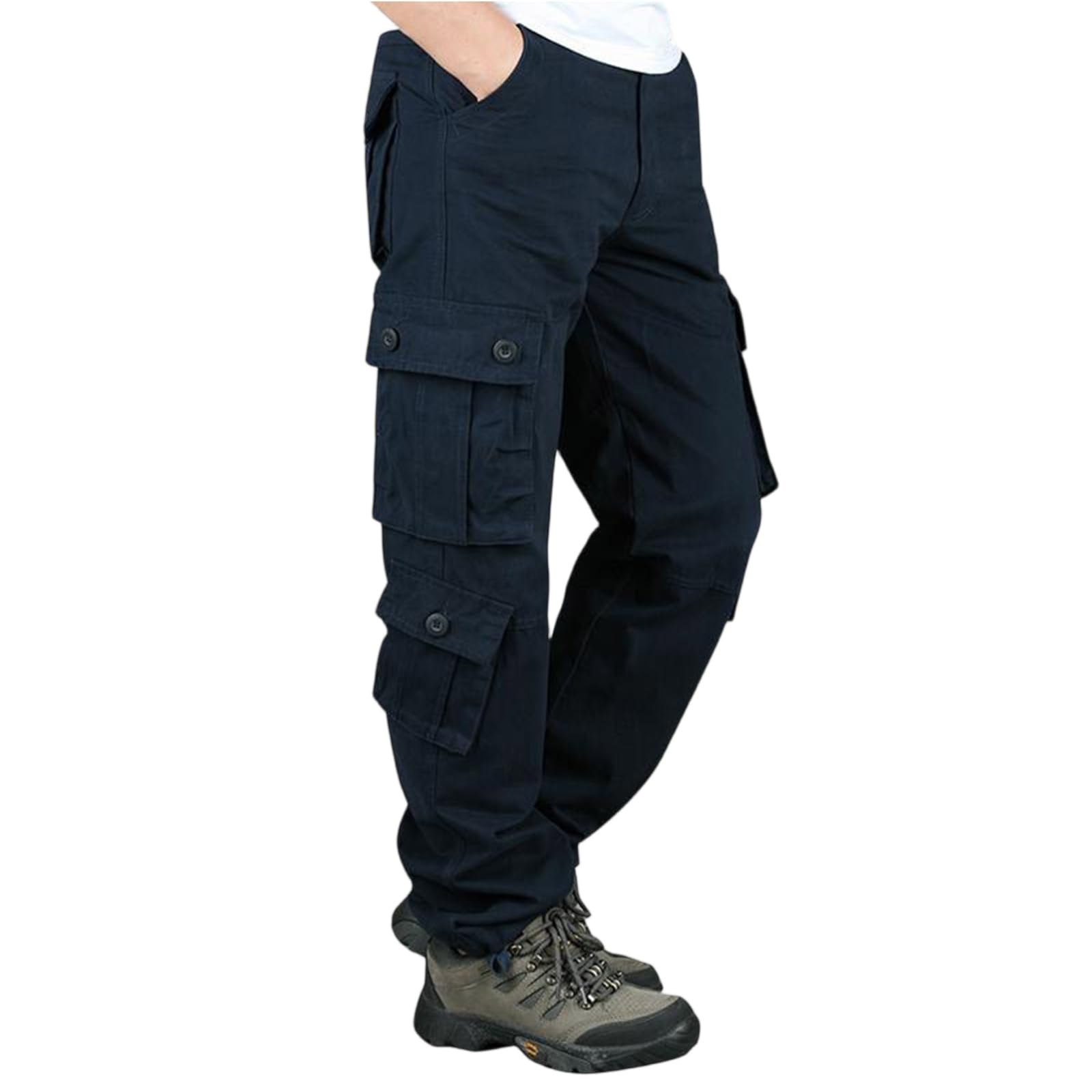 ADHOWBEW Cargo Pants Men Hiking Stretch Workout Waterproof Big and Tall Construction Trousers