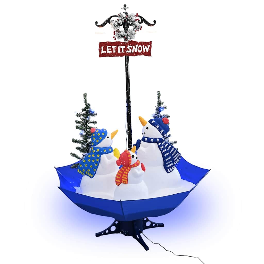 Amazon.de: vidaXL Knstlicher Weihnachtsbaum mit Schnee Schirmfu  Schneefall Tannenbaum Christbaum Kunstbaum Dekobaum Weihnachten Dekoration  Blau 170cm PVC