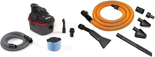 RIDGID 4000RV Aspiradora húmedaseca de 4 galones con kit de manguera de detallado automático de 7 piezas VT2534