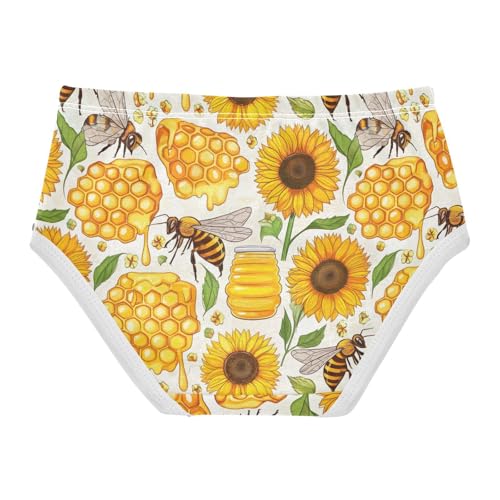 Cartoon Bees Honeycomb Toddler Underwear Floral 2t Cotton Panties for Girl Animal Briefs Underpants2