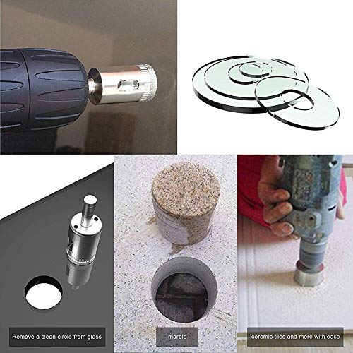Drill Bits 12 Pcs Drill Bits Glass Tile Hole Saw Bit Set miniatura 2