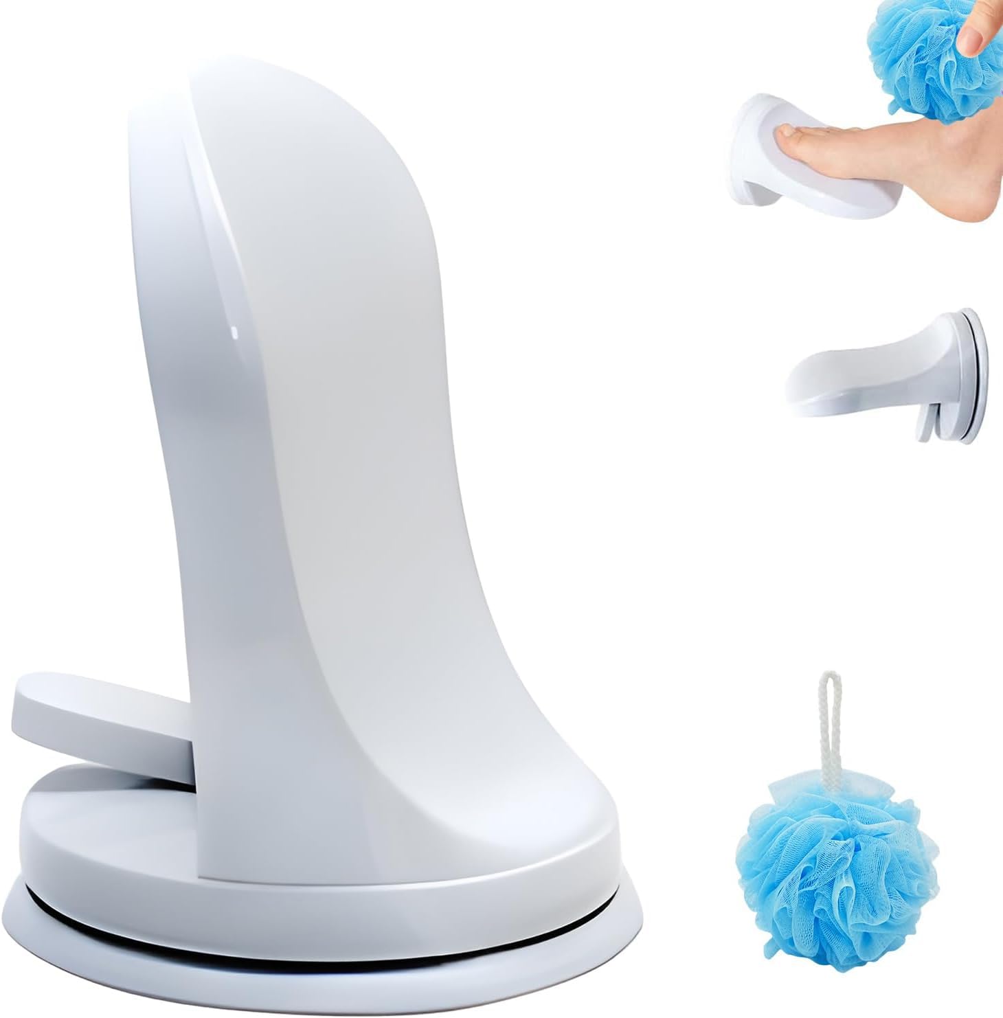 Photo 1 of Shower Step - Shower Foot Rest for Shaving Legs, No-Hole Design, Strong Suction Cup, Non-Slip Bathroom Foot Pedal for Inside Shower Shaving`
