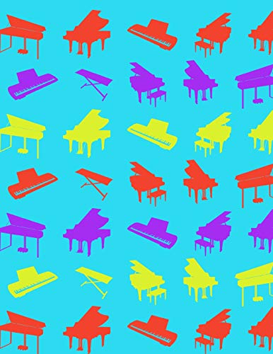 Piano Music Sheet Book: Compose & Write In Grand And Keyboard Piano Score Blank Space For Staffs & Staves - Pattern (Large 8.5" x 11" Size) image 3