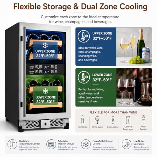 Image of 15 Inch Beverage Refrigerator Cooler,Under Counter Fridge