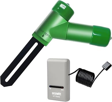 ECOWITT GW1206, Wireless Soil Moisture Sensor WH51 - Plant Water Monitor, Soil Hygrometer Tester with 3 in 1 Wi-Fi IOT Gateway GW1200 built-in Temperature-Humidity, barometric Sensors for Home