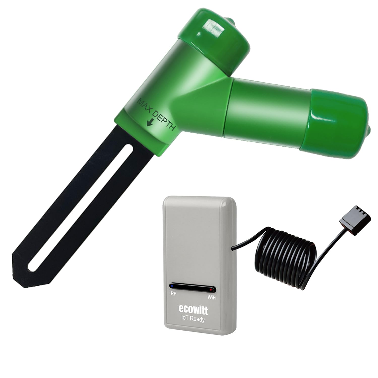 ECOWITT GW1206, Sensore di umidità del Suolo Senza Fili WH51, Tester igrometrico del Suolo vegetale + Gateway IOT Wi-Fi 3 in 1 GW1200