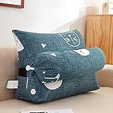 YZHY Almohadas de Lectura - Almohada Lectura Cómoda,Almohada Espalda Rellena，cojín de Apoyo para la Espalda con cojín Cervical，Ideal para Trabajar,Leer o Jugar en la Cama/Sofá/Suelo