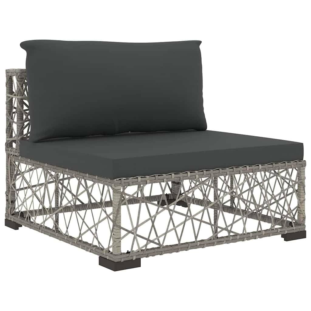 Rattan PE odporny na warunki atmosferyczne taras ogrod modułowy szary