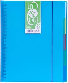 Grafoplás 39425030－Carpeta fundas extraibles, tamaño A4, color azul, 50 fundas