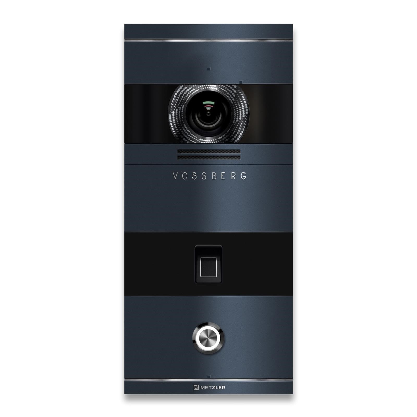 Metzler VDM10 2.0 Video Sprechanlage mit Türöffner (Stromversorgung) & Fingerprint - Anschluss 2-Draht IP - Türsprechanlage mit HD-Kamera - 1 Familienhaus Sprechanlage - in RAL7016 Anthrazit | Niko