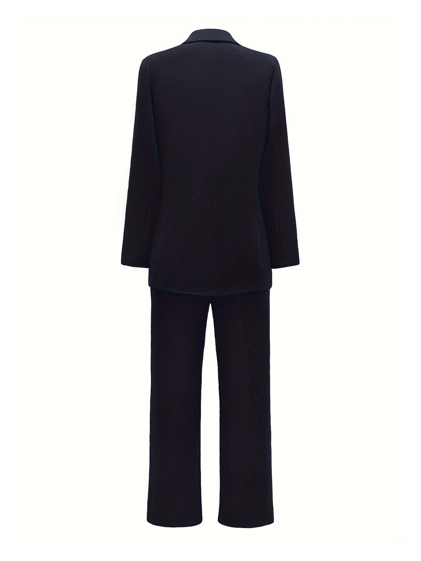 Conjunto de Chaqueta Blazer Informal Elegante y pantalón Recto for Mujer, Ideal for Primavera, otoño e Invierno, for Oficina, Trabajo Negocios para Negocios, Trabajo, Oficina, Formal