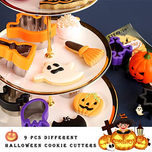 Halloween Cookie Cutters 9 Pcs Mini Halloween Cookie Cutters Pumpkin Cookie Cutters Etersion #TOP2