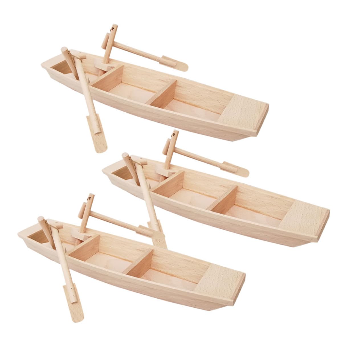 BESPORTBLE 3Pcs Wooden Boat Model Rustic Crafts for Home Decor Unique Nautical Ornament for Living Bedroom Present for Model Collectors