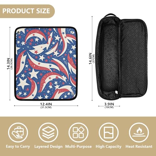 Bolsa de viaje para plancha de pelo con tapete resistente al calor miniatura 4
