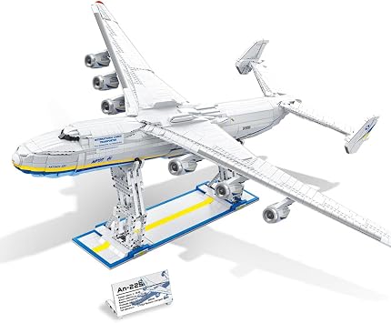 Antonov An-225 Technik 184 Large Transport Aircraft Building Blocks Set, 5350 Pieces MOC Airplane Model Building Kit, Military Fans Model- Collection Gift for Adult